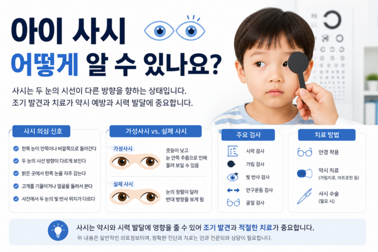 아이 사시 의심 증상과 가성사시 확인 방법