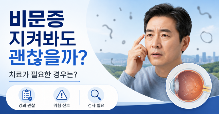 비문증 치료와 경과 관찰이 가능한 경우